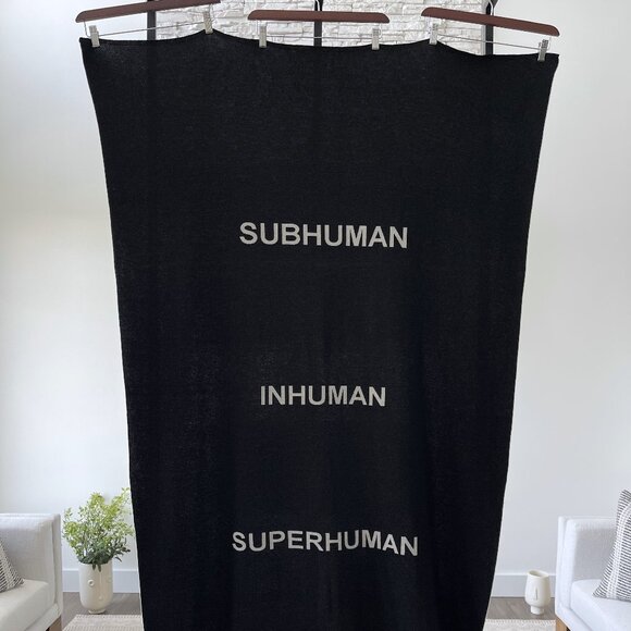 Rick Owens: RARE Wool OWENSCORP SUBHUMAN Blanket Mega Scarf SS24 Lido - Picture 1 of 8